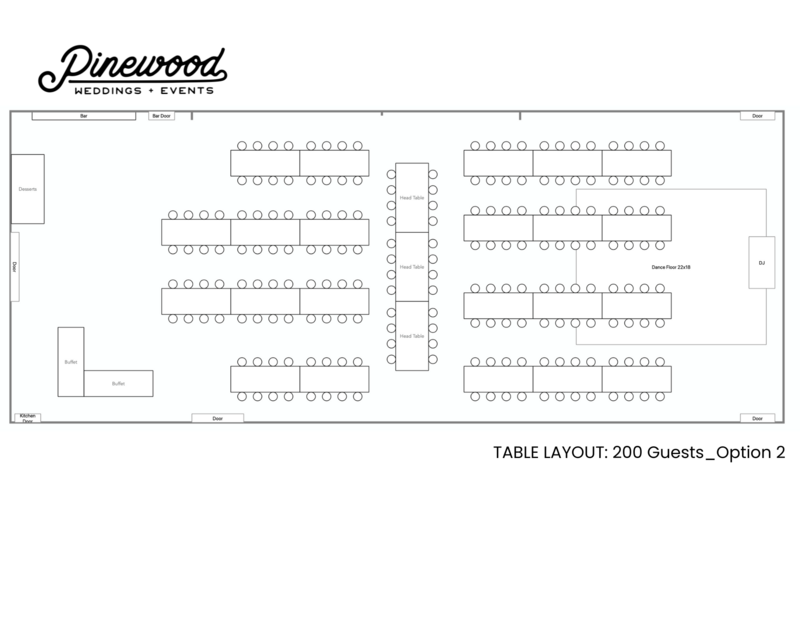 Pinewood Weddings and Events - Modern Wedding and Event Venue in Minnesota's Pine Forest - Talbe Layouts - 20