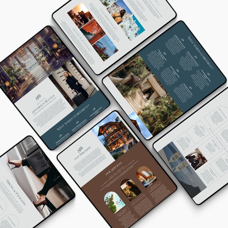 luxury travel agent canva website3