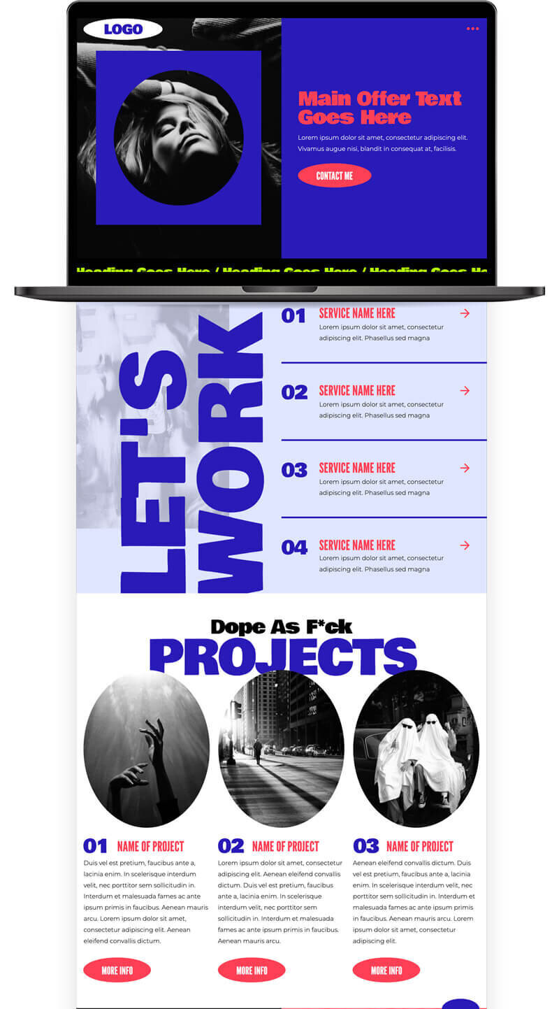 Showit Website Template - Aquarius Homepage