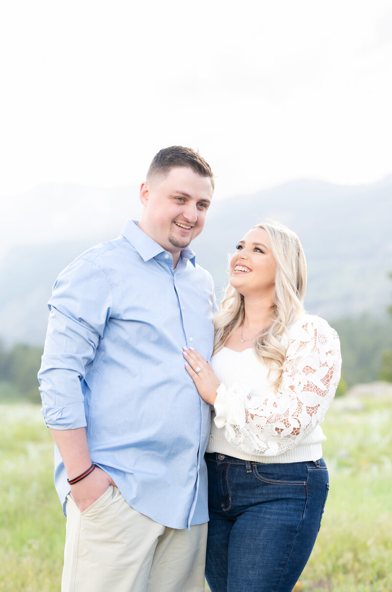 Couple smiling and laughing together