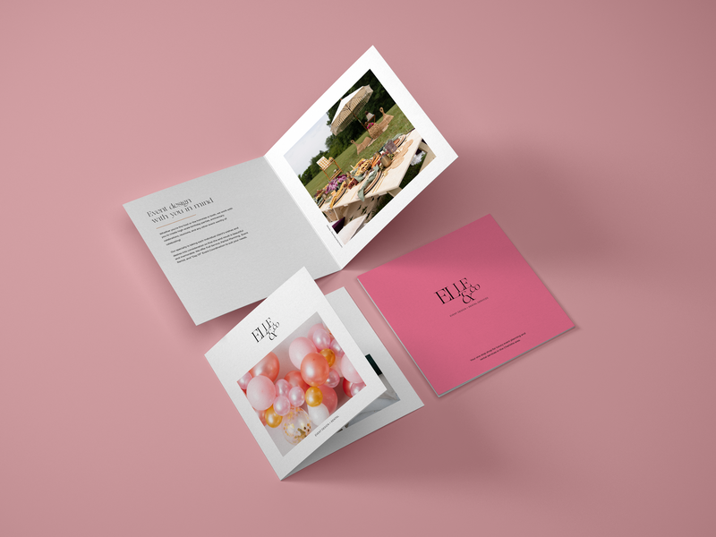 Square brochure mockup