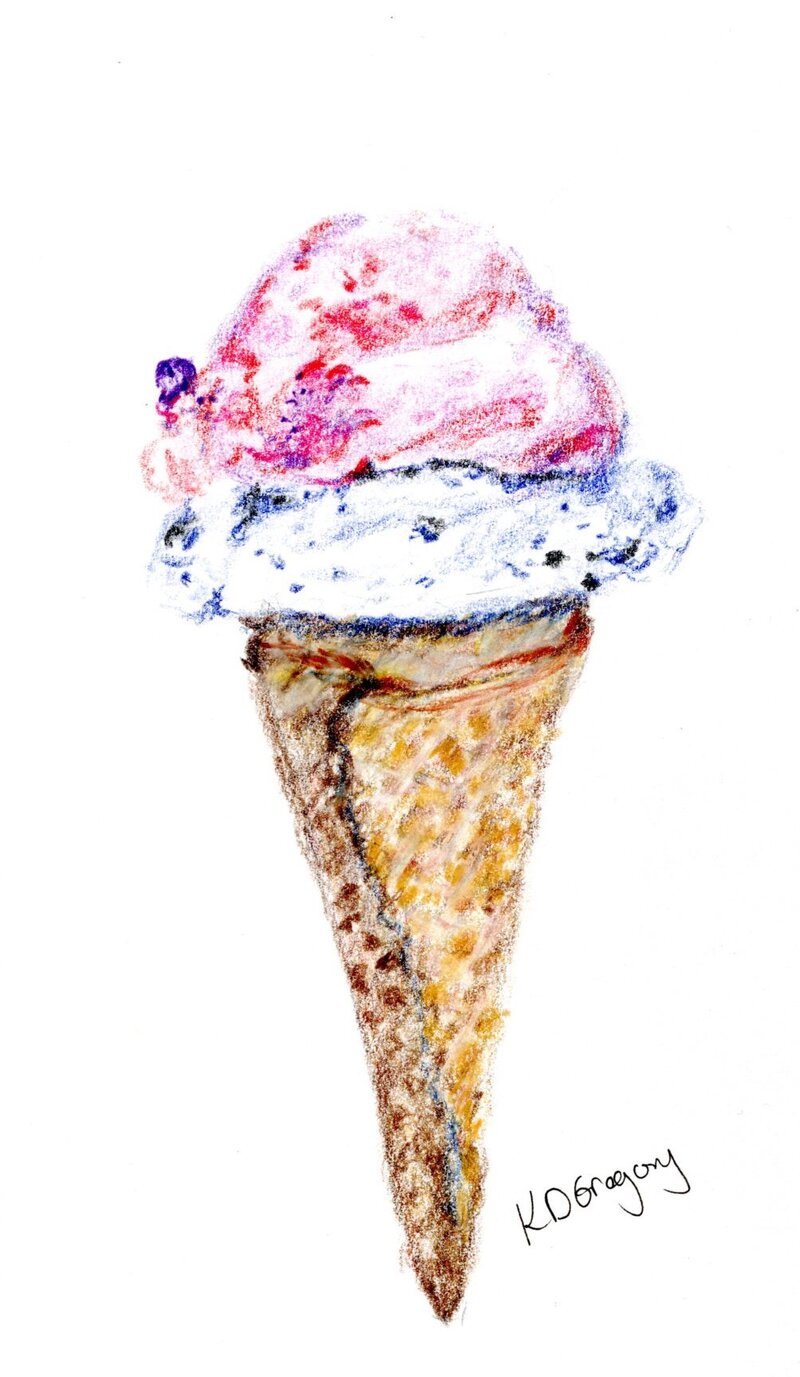 kd gregory fine art - two scoops please