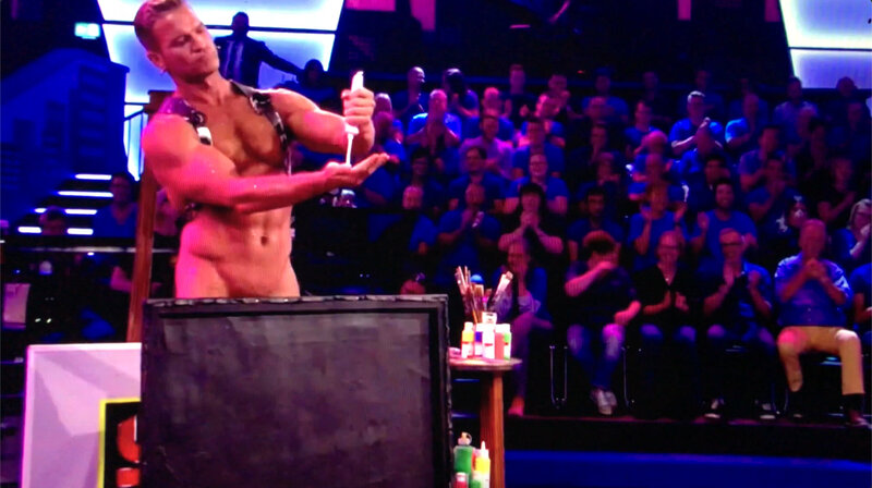 Brent Ray Fraser Performs on Gameshow Big Bloff in Cologne Germany 2018 - 08