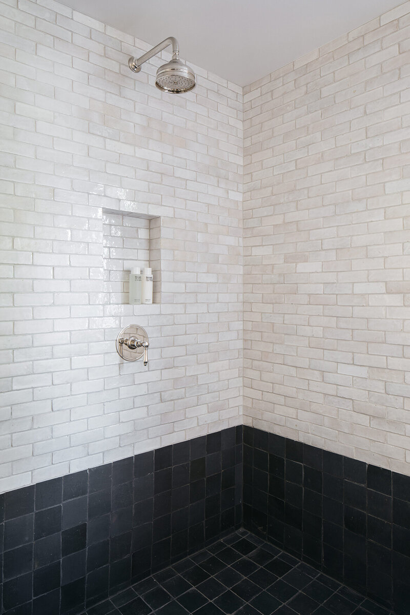 tiled shower