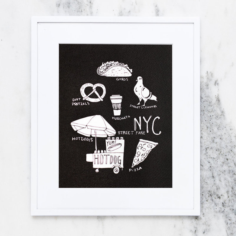 Etsy_Artprint_5x7_Framed_Print_NYCStreetFare