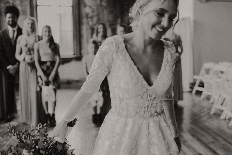 bride spinning in her wedding dress