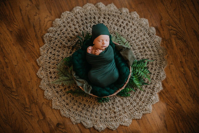 Posed newborn portrait