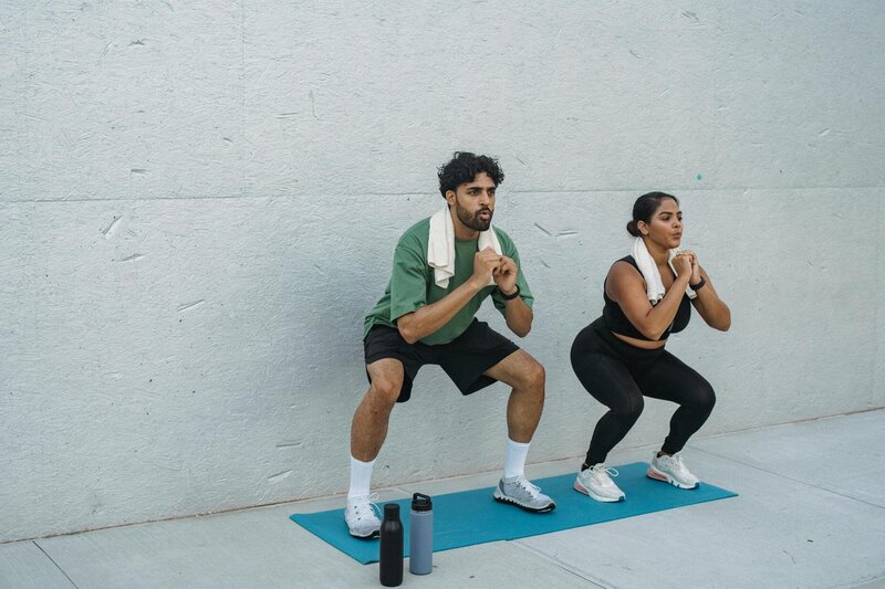 couple working out together