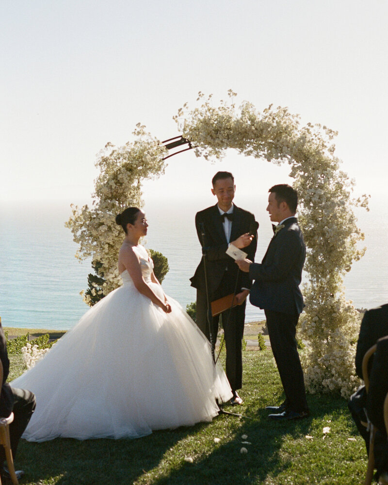 Ocean view wedding at Catalina View Gardens in Palos Verdes, California - 13