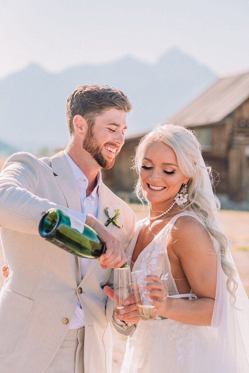 Schwabacher's Landing Wedding Ceremony in jackson hole wyoming