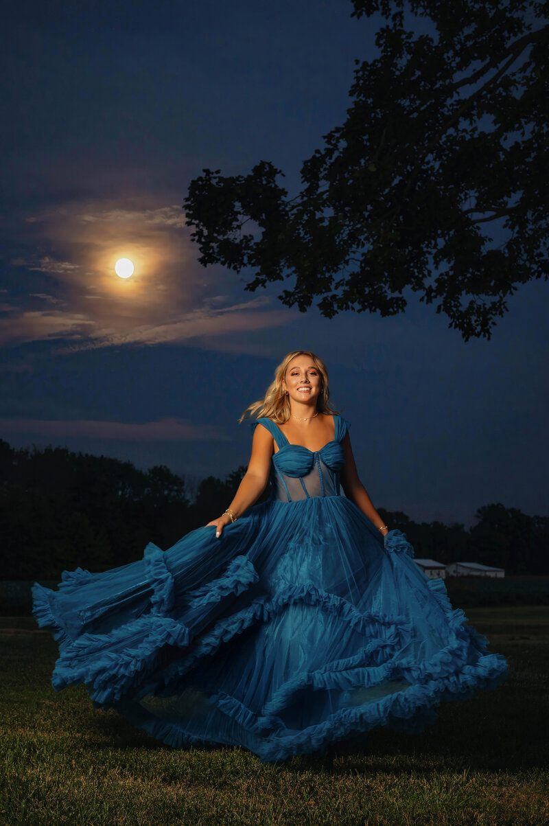 blue dress for senior pictures Evansville Indiana Prom dress