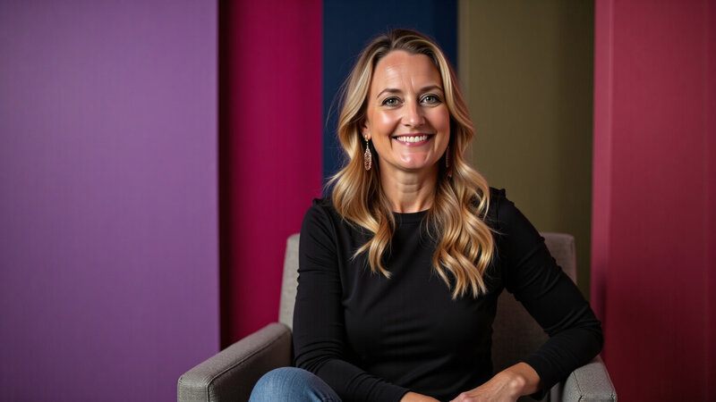 Carissa Kruse smiling at camera, ready to chat with her potential clients about how she can help.