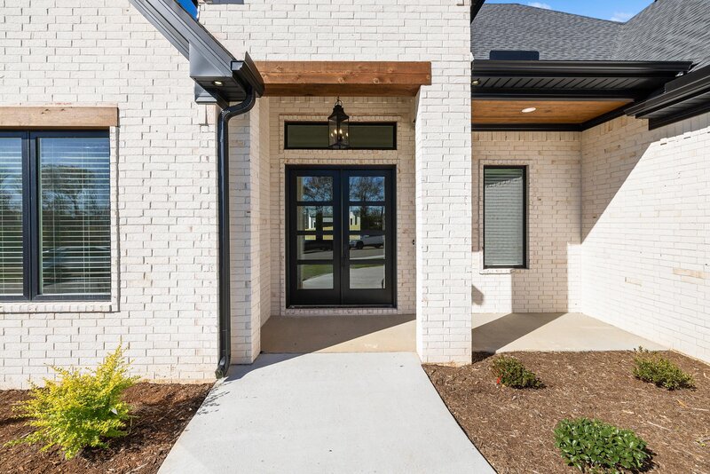 New white brick home.
