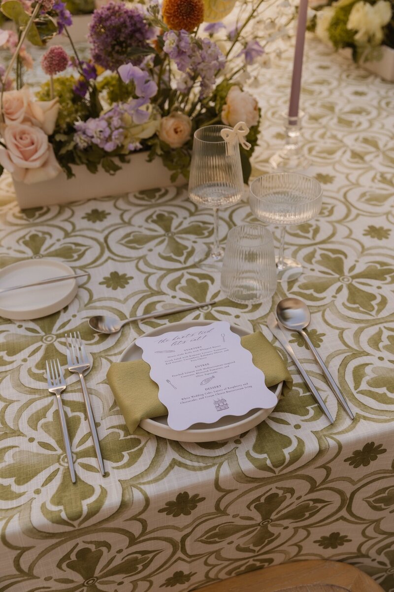 wedding reception table details