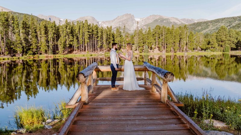 Sprague Lake, Rocky Mountain National Park, Colorado summer elopement with Colorado elopement photographer Alpine Vows