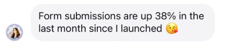 Ruth Rule Design testimonial on how her website conversions have increased
