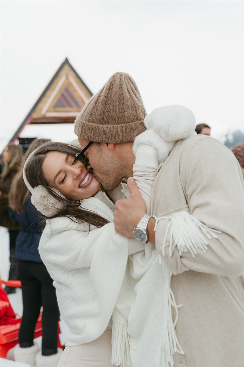 Gondola Arrival Aspen Wedding – Sydney & Andrew’s mountaintop wedding entrance at Eleven212