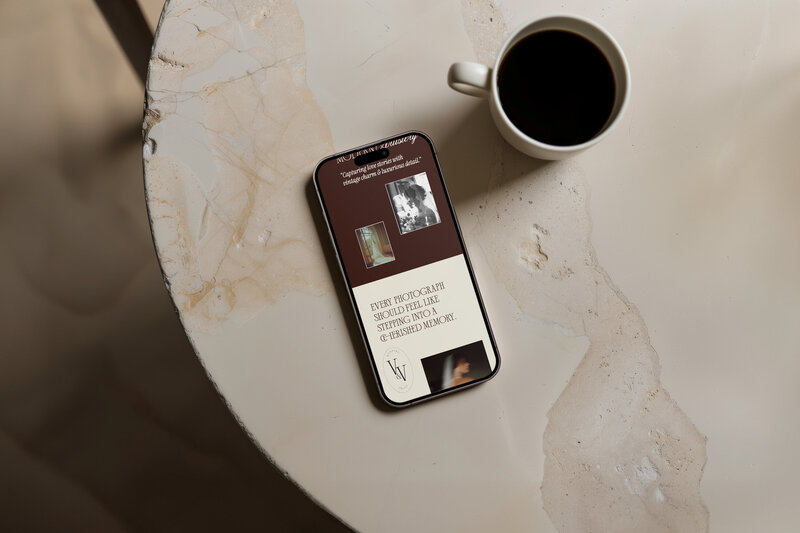 wedding photographer webdesign mobile