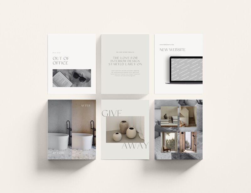 Earthy Instagram templates 4:5 Fern & Fig 9