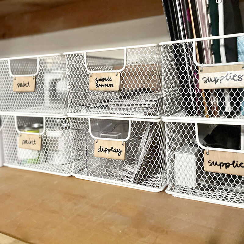 Joyful Spaces Office labeled bins crop