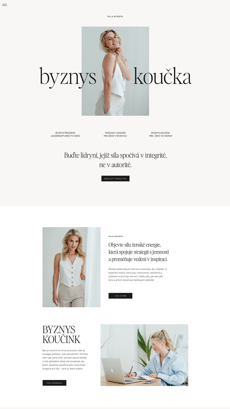 Chloe šablona pro Showit