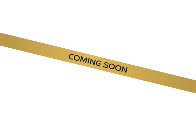 Gold Metallic coming soon banner for chartering services in Reno
