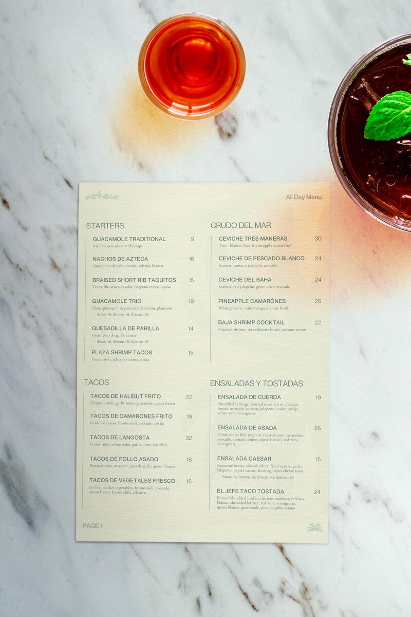 Azteca Menus 8