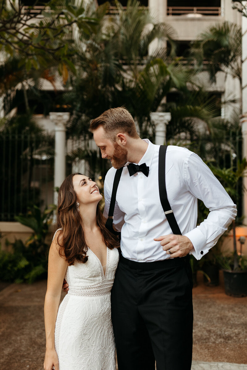 wedding day portraits of bride and groom