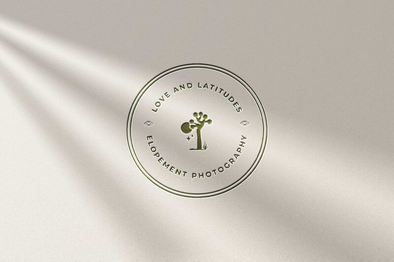 Embossed logo for Love & Latitudes.