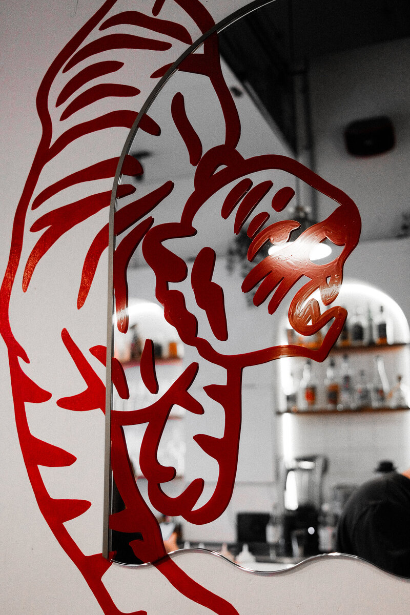 99 Gang Social Tiger Logo in Adelaide Bar. 