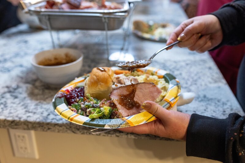 plate full of food