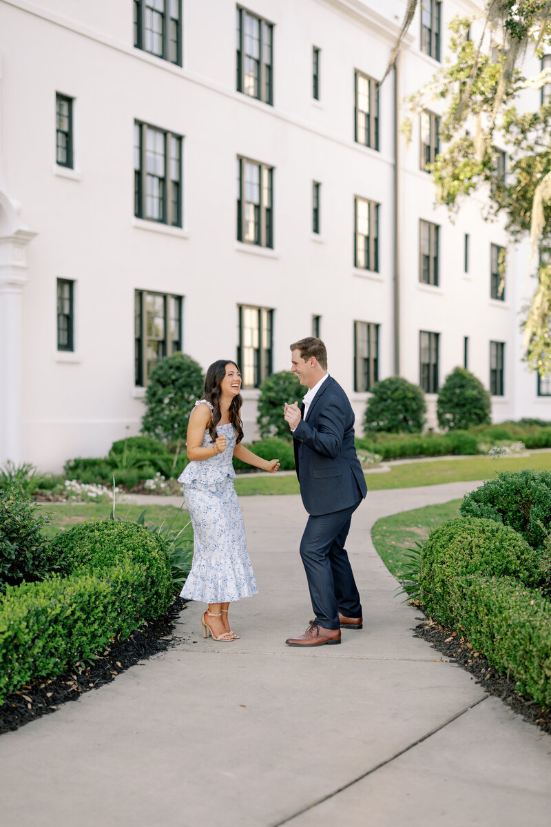 Engagement photography at Whitehouse Hotel in Biloxi, Mississippi.