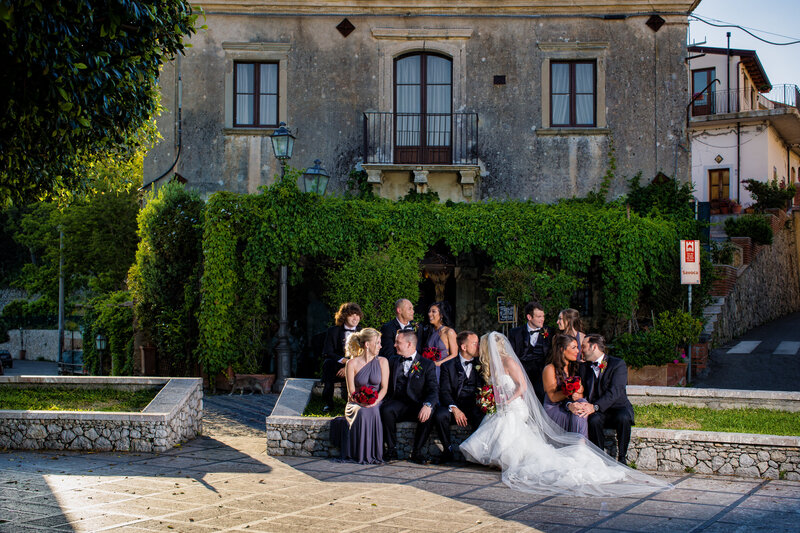 Bridal Party in Savoca - the home of the Godfather