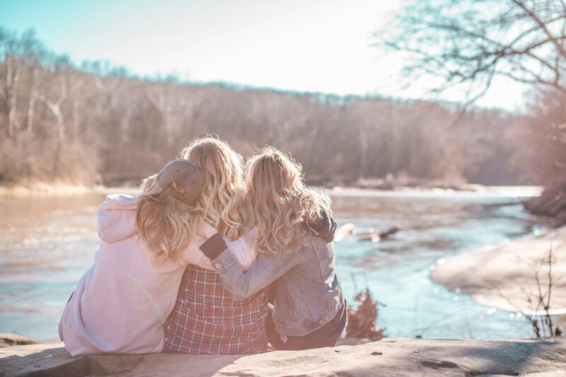 group of women hugging