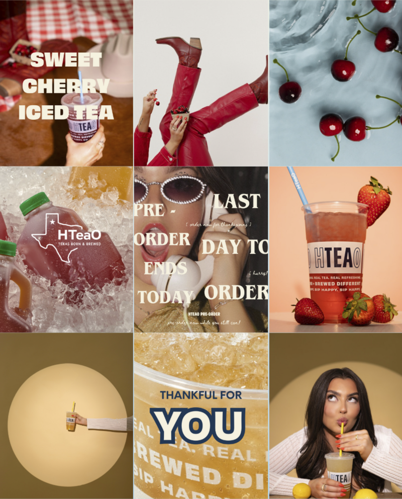 A social media mockup for a client who signed on for full social media management, photo + video, and art direction.