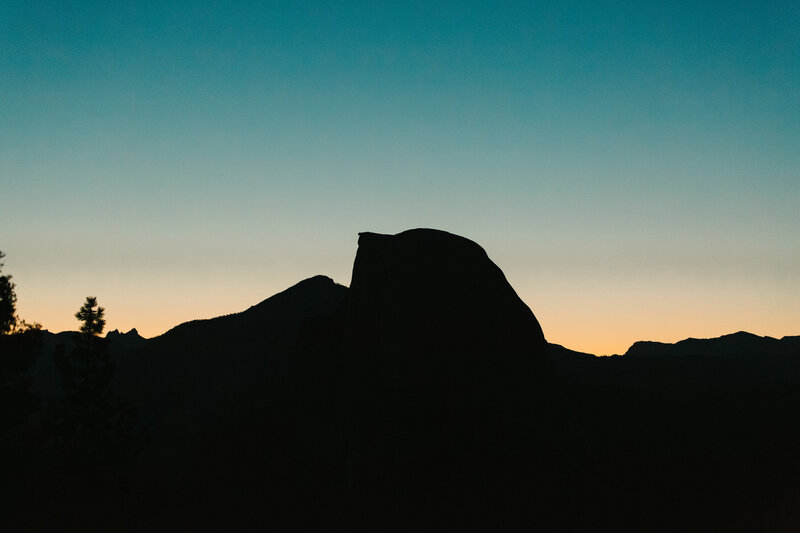 view of half dome in yosemite national park