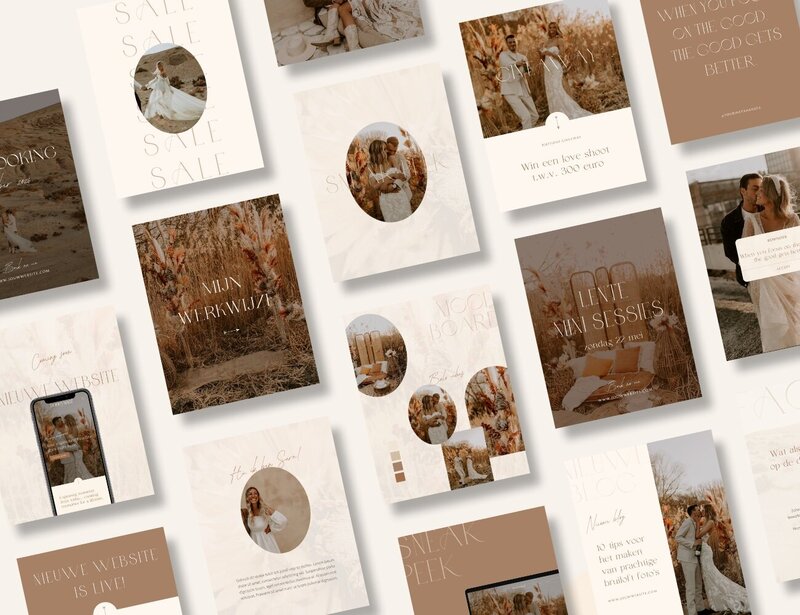 Boho Instagram templates voor fotografen