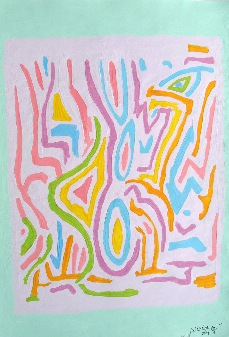 194 2001Rêve minéral  B Acrylique Fonds Colorés (9)