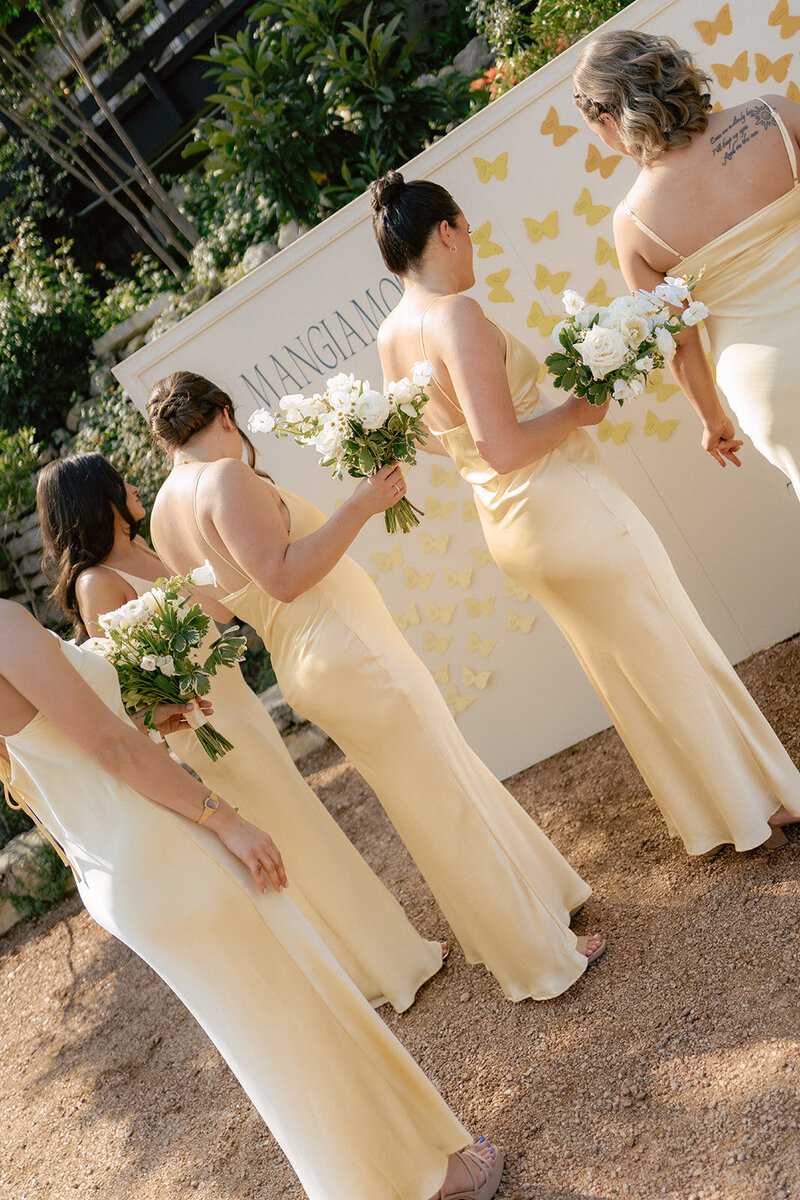 A group of bridesmaids in Austin, TX working with wedding planner Eventive Designs.
