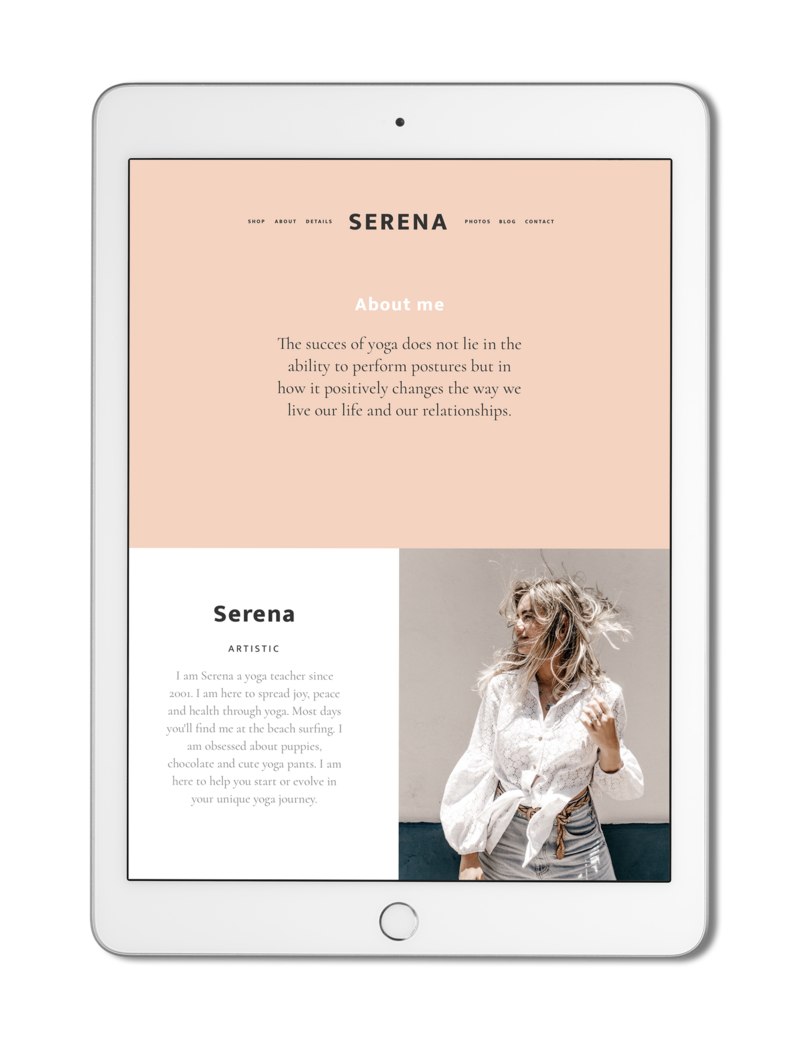 The Roar Showit Web Design Creative Website Business Template Ipad Serena 3