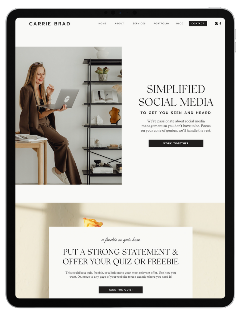 Carrie Template-HOME Ipad