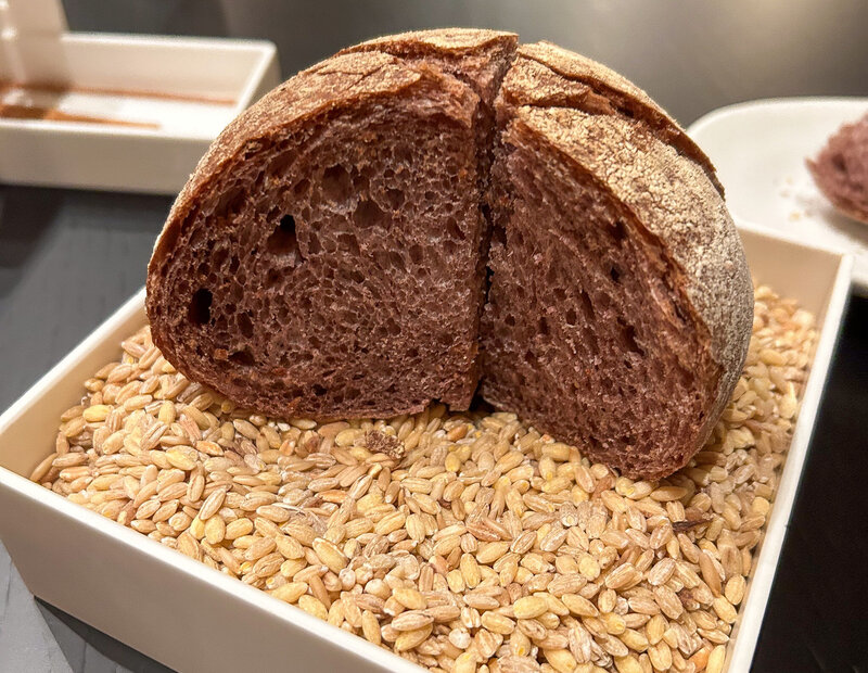Second bread from Ristorante Burton in Milan, Italy. Wonderful loaf of sourdough.