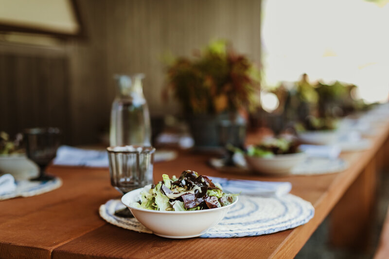 Nectar Yoga Retreat Indigenous Peoples Day _ Summer Solstice Food on Outside Dining Table 2023 @little.red.wolf.photography
