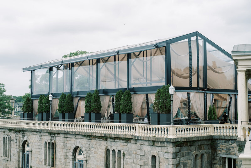 Exuberant and iconic spring wedding with baby’s breath and mirror disco balls at a National historic landmark with a modern all-glass pavilion tent | Fairmount Water Works | Philadelphia PA | Denise Marie Photography | Editorial Wedding Photographer based in Philadelphia PA