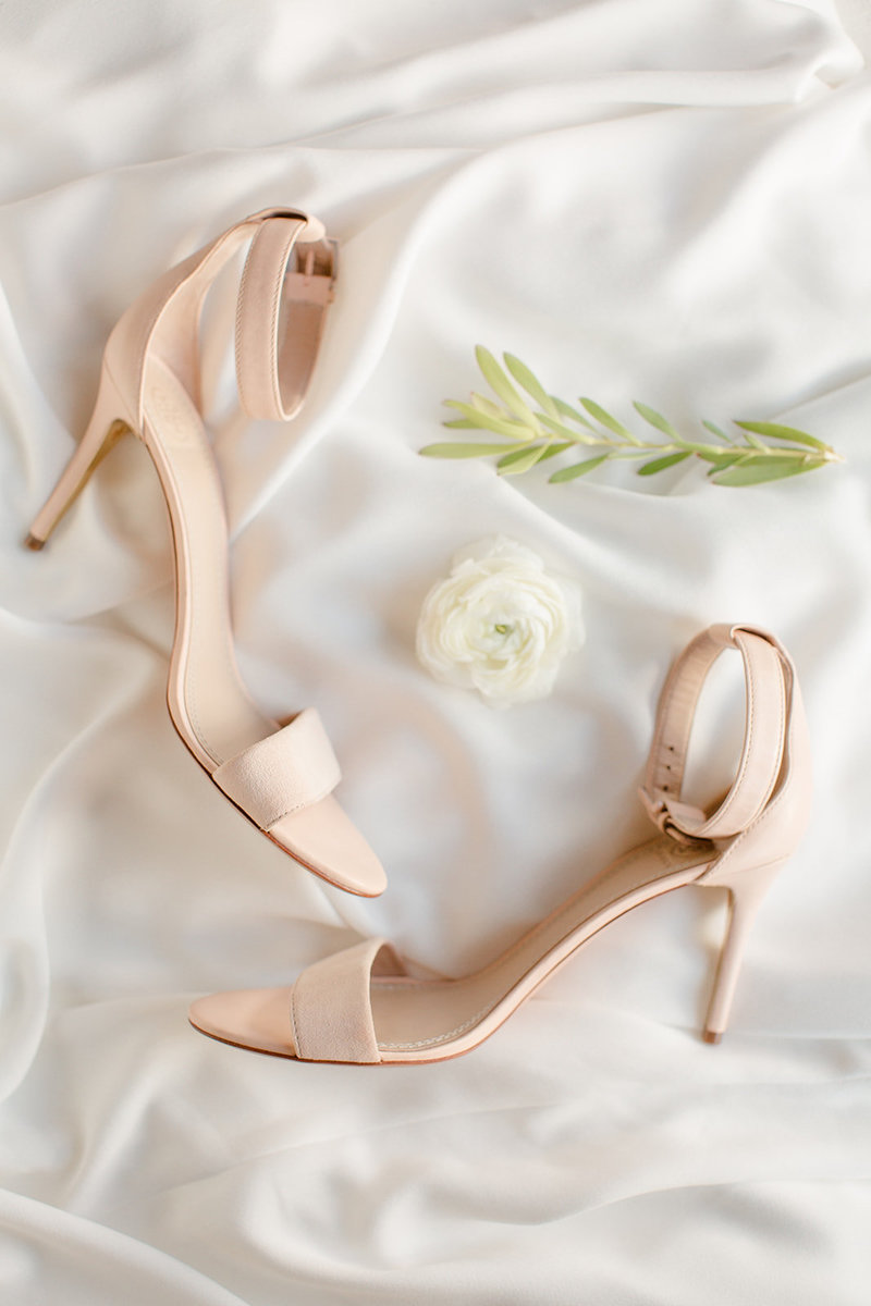 Blush bridal shoes