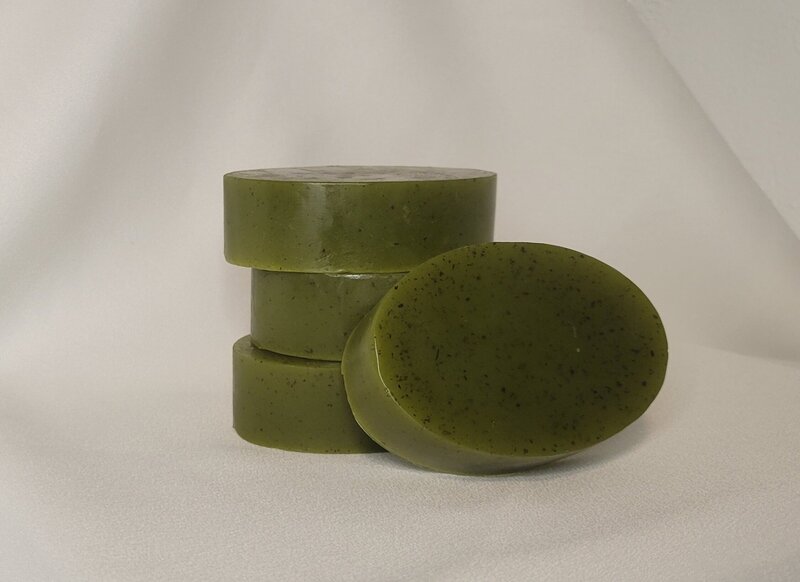 Green Machine handmade Soap stacked together from Berry and Balm in Tacoma, Washington