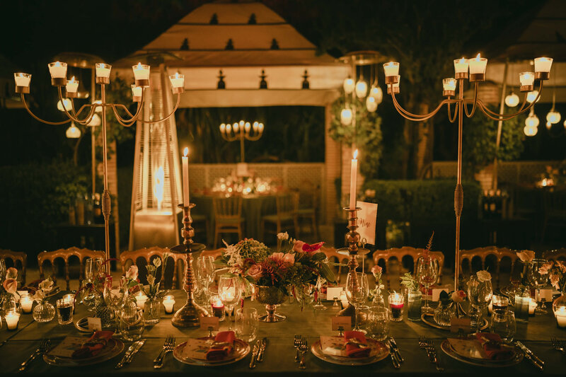 Dark and Moody Wedding Table