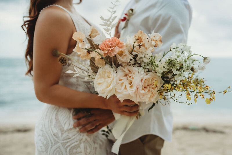 Wedding photos taken in Oahu