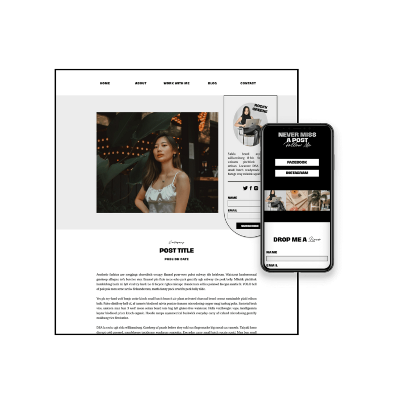 Rocky Green Website Template Blog Page Screenshot