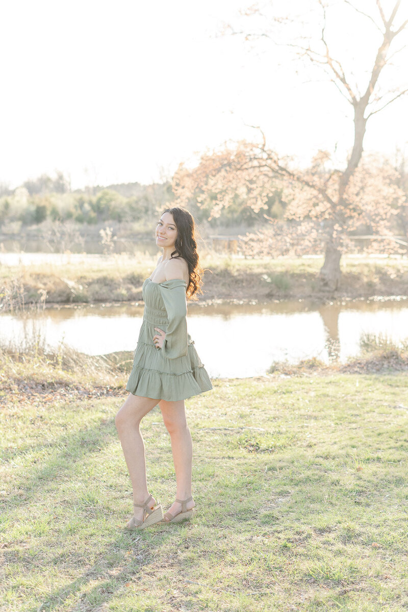 Girl with hands on her hips during photos in Loudoun County, VA